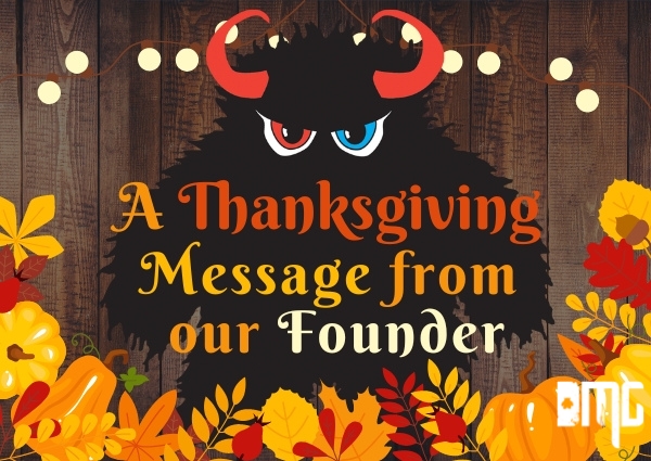 A thanksgiving message from our Founder